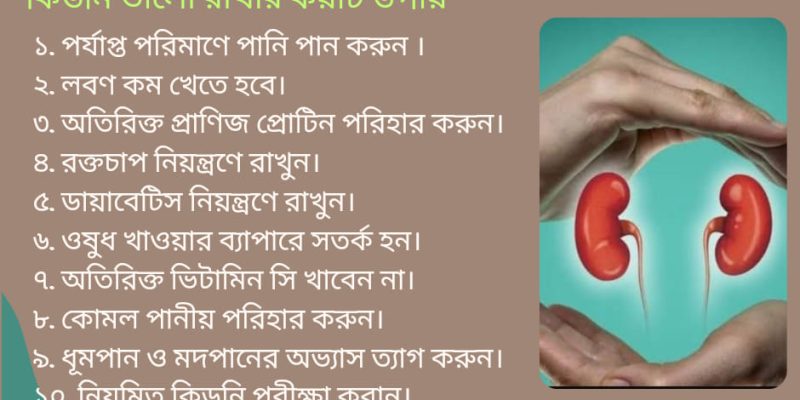 কিডনি ভালো রাখার কয়টি উপায়